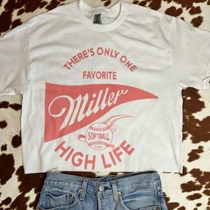 Miller highlife crop top S- 3X available
